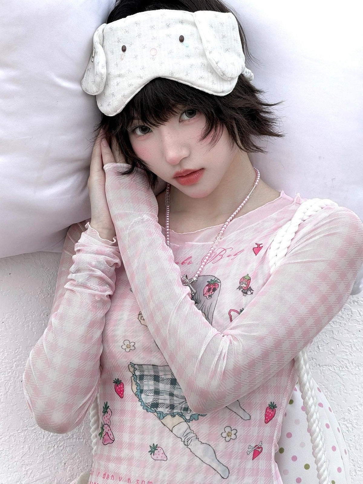 Kyouko Baby Macaron Girl Octopus Grass Doll Print Women's Ruffled Cake Tiered Skirts