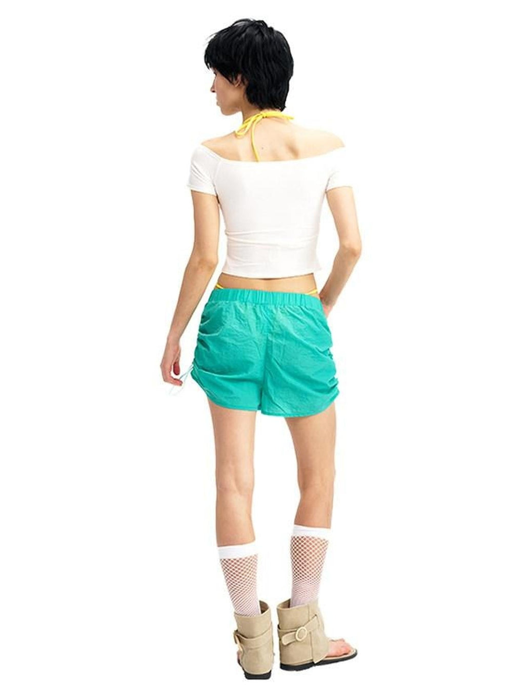 NextPassport MOF Multicolor Quick Dry Breathable Lightweight Women's Nylon Blend Athletic Shorts