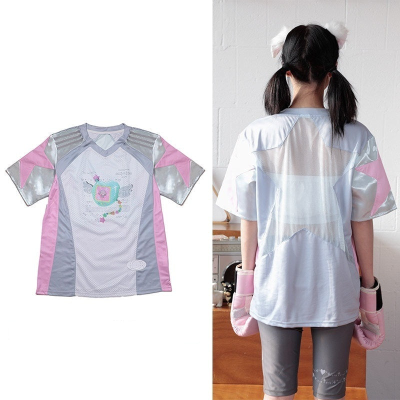 Hashtag_DDD_Retro_Sport_Patchwork_Digital_Pet_Women's_Polyester_Short_Sleeve_T-shirts_791851130115_MISSTT