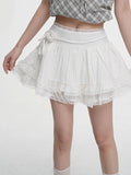 VEEMIX_Ivory_Lace_Trim_A_Line_Bow_Floral_Pleated_Women's_Cotton_Blend_Mini_Skirts_1020394231120_MISSTT