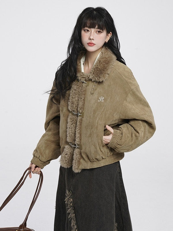 VEEMIX_Suede_Napped_Embroidered_Fur_Collar_Straight_Women's_Cotton_Lined_Puffer_Jackets_998556834272_MISSTT