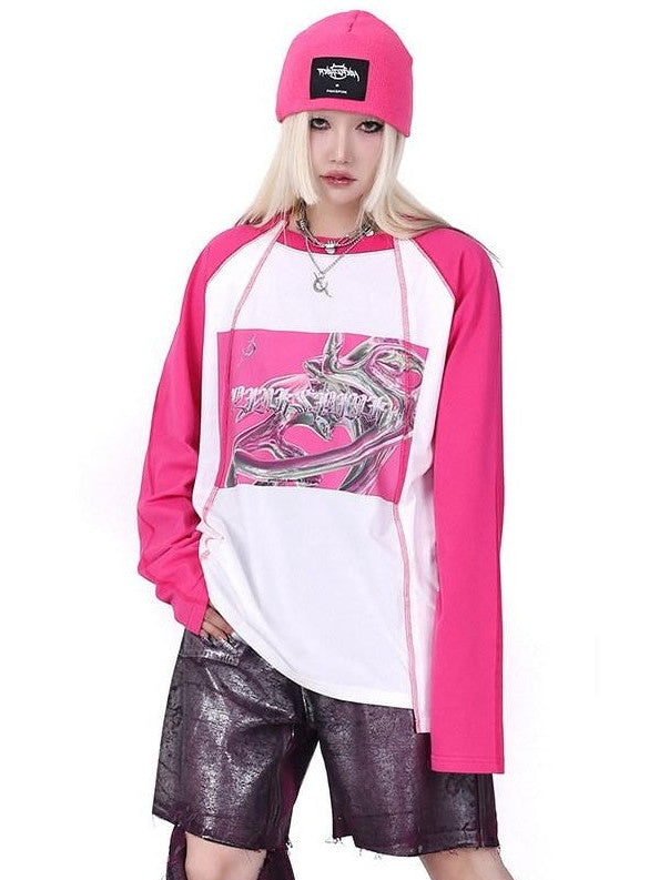 PINKSPINK Barbie Pink Galaxy Lightning Logo Lettered Street Women's Acrylic Knit Beanies