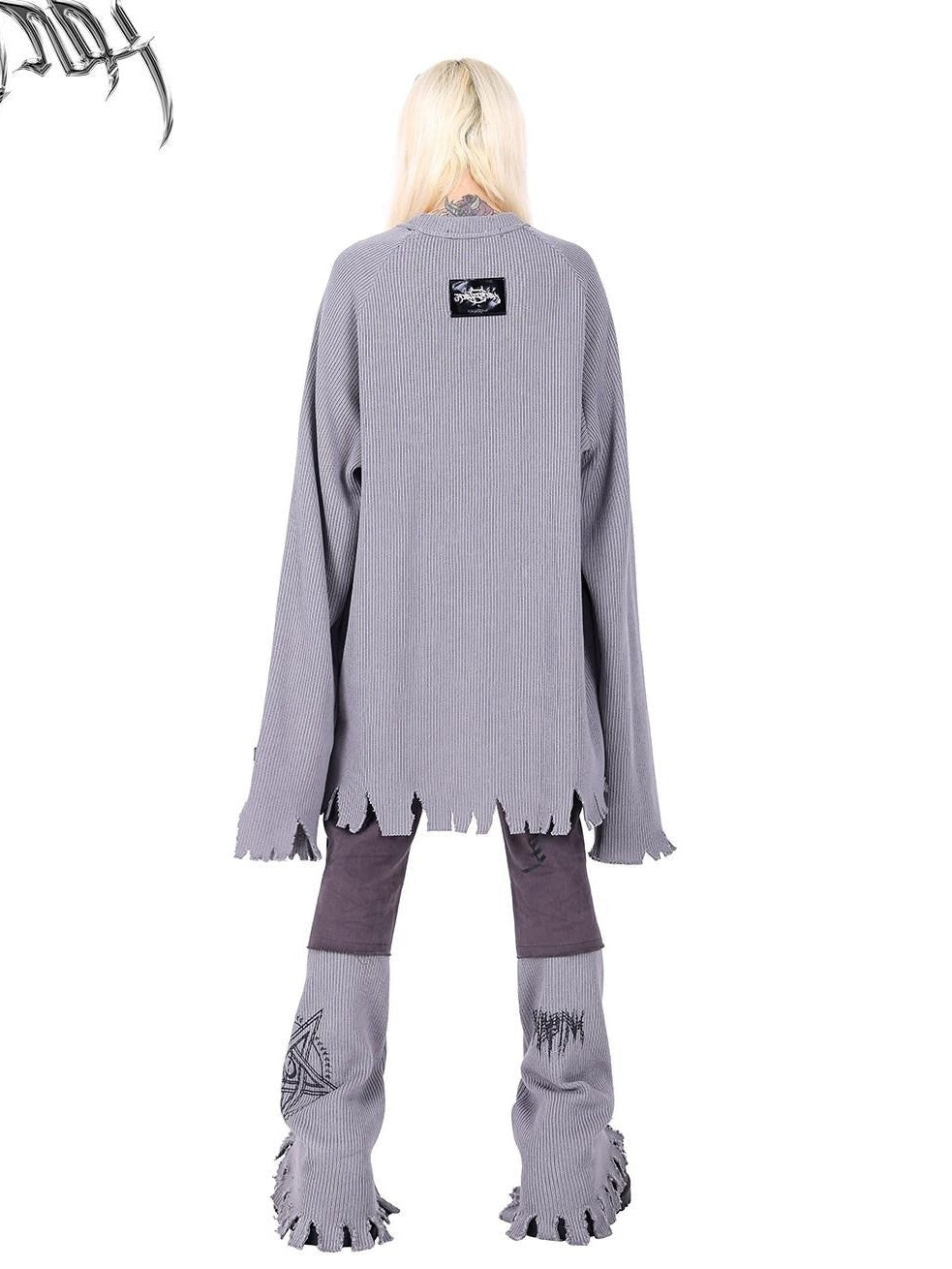 PINKSPINK Pentagram Denim Patchwork Raglan Printed Women's Knit Sweatshirts