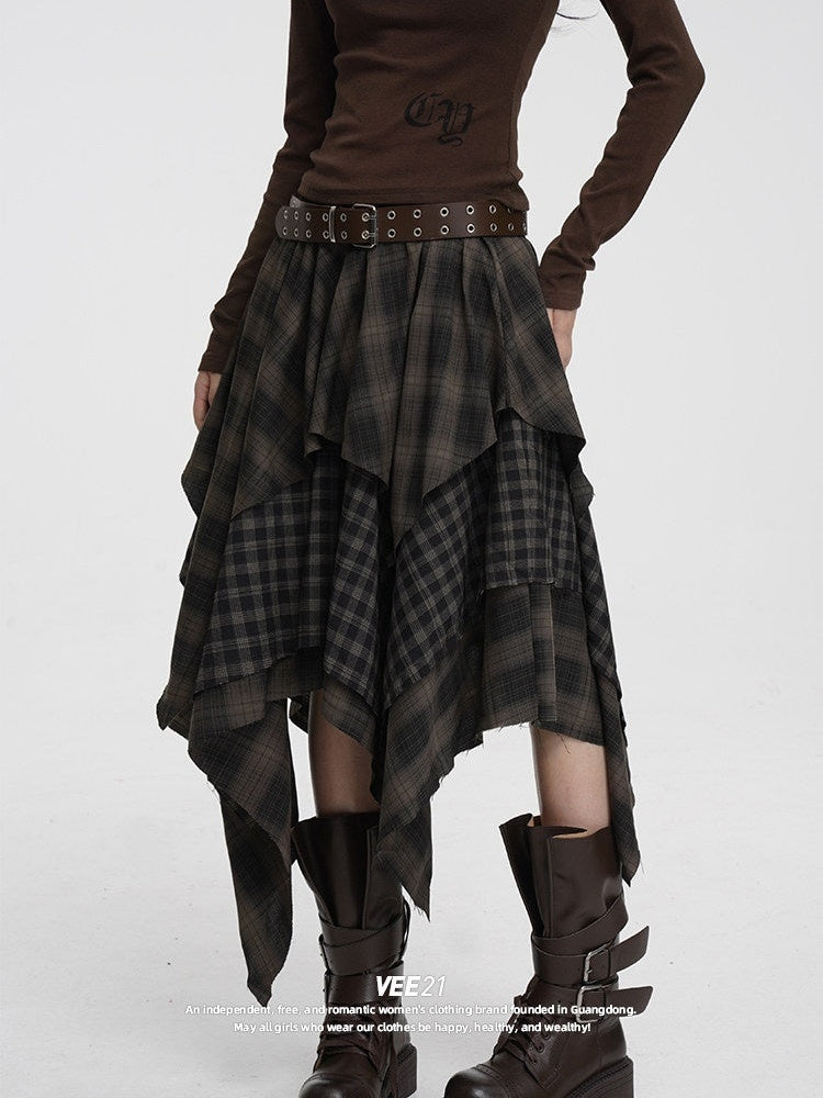 VEEMIX_Irregular_Plaid_Asymmetric_A_Line_Layered_Women's_Polyester_Maxi_Skirts_980227426253_MISSTT