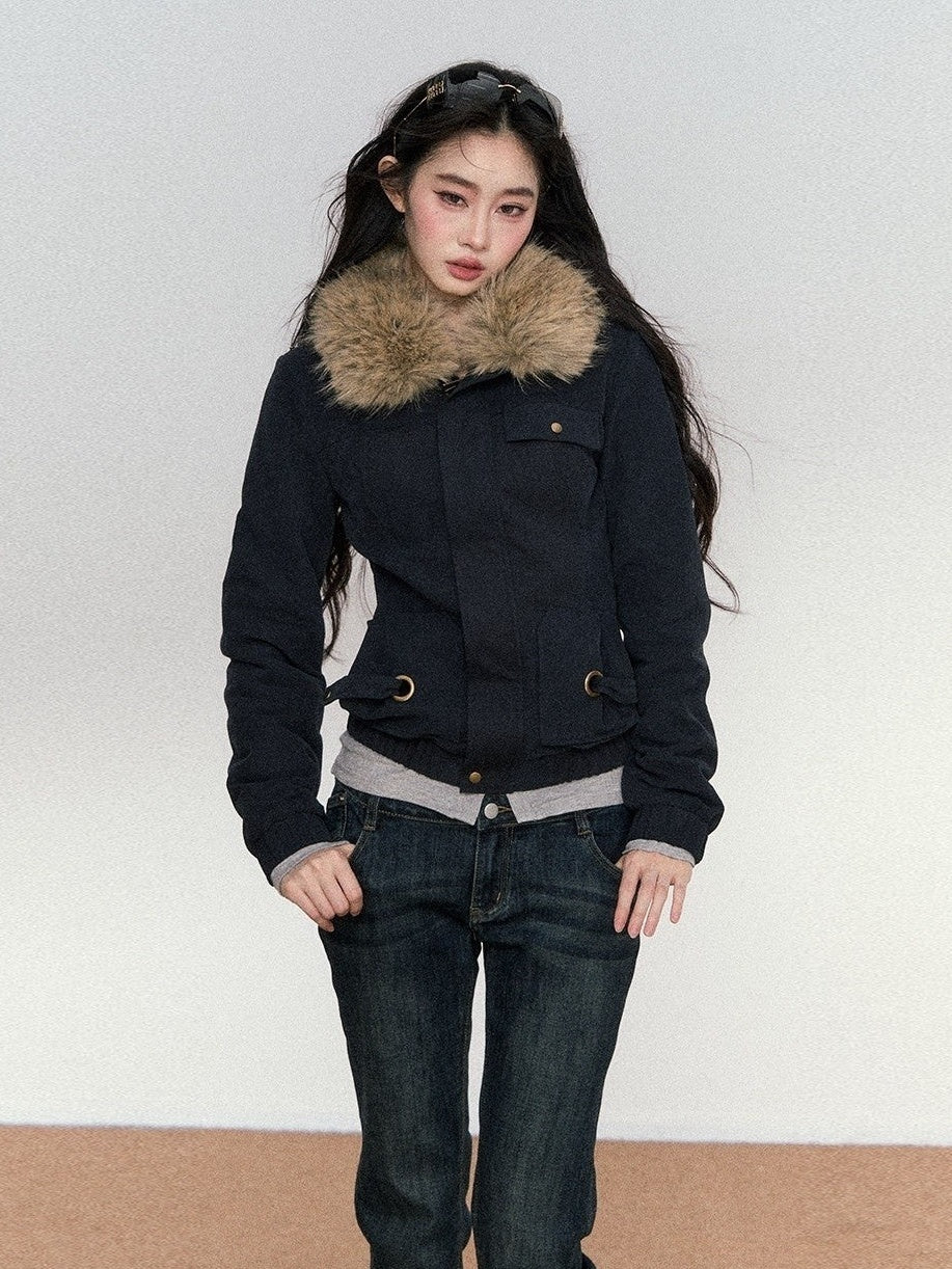 RedBling_Vintage_Distressed_Patchwork_Fur_Collar_Slim_Cropped_Women's_Casual_Jackets_979775119191_MISSTT