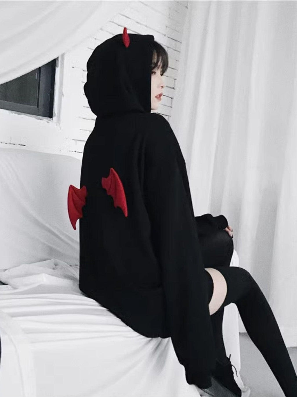VOCK Black Anti Slip Thigh High Solid Slimming Women's Velvet Hold Up Socks