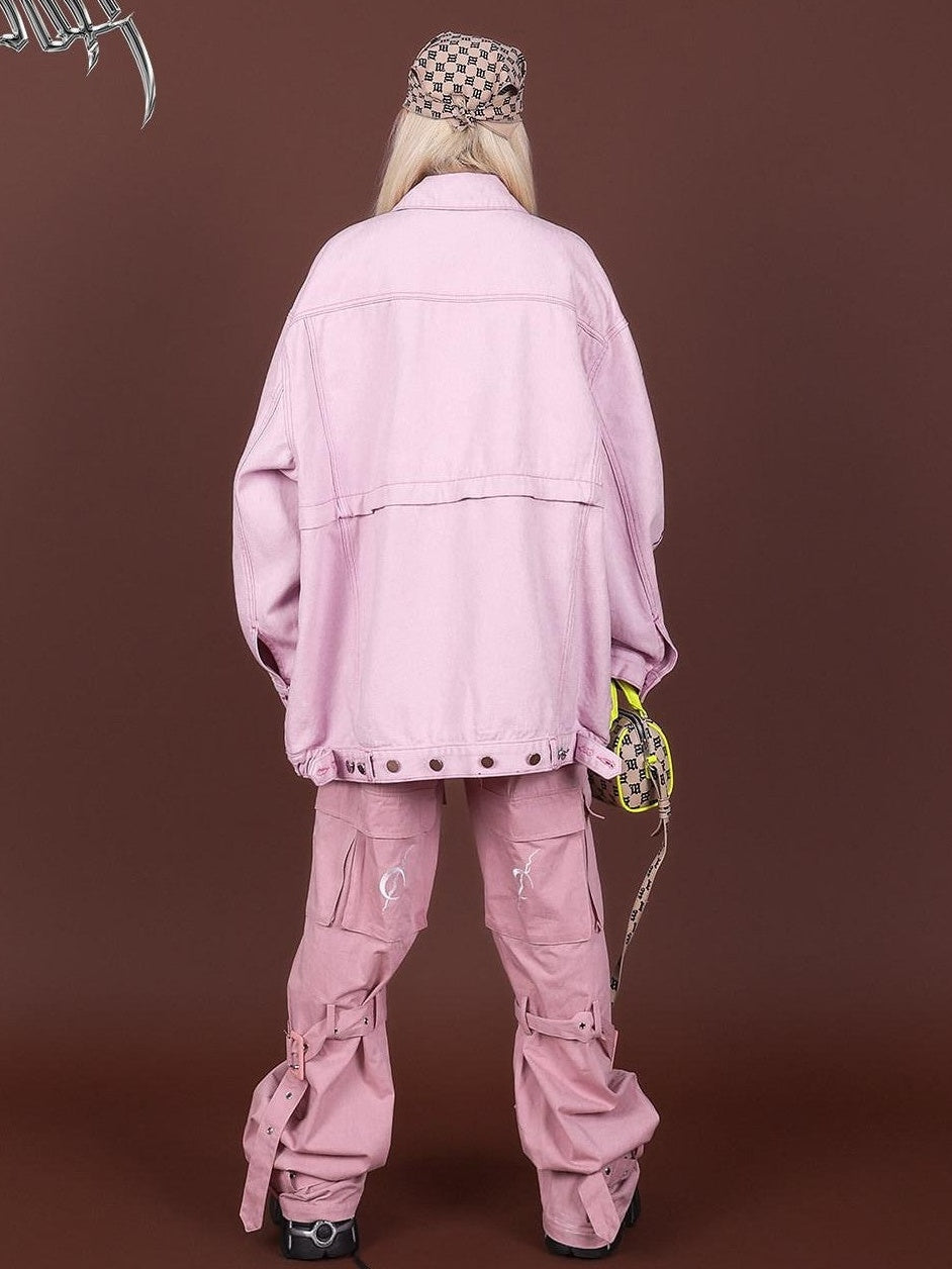 PINKSPINK Reconstructed Deconstructed Embroidered Polo Women's Cotton Matching Skirt Sets