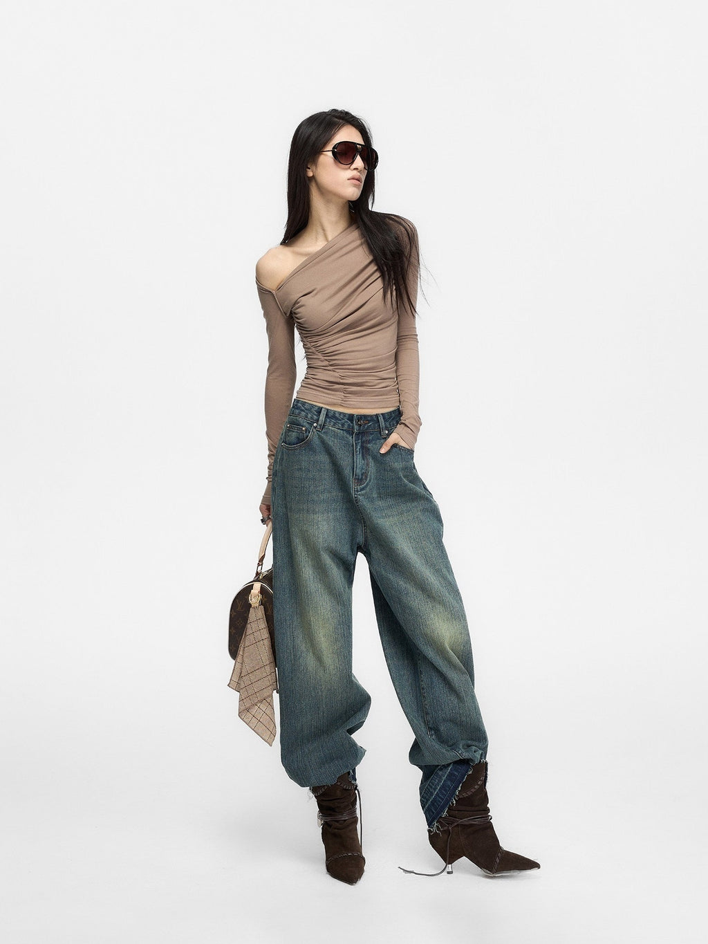 Fanptntox_Solid_Ruching_Asymmetric_Women's_Modal_Silk_Knitted_Long_Sleeve_T-shirts_960237325554_MISSTT