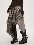 VEEMIX_Plaid_Asymmetrical_Hem_High_Waist_Tie_Patchwork_Women's_Maxi_Skirts_971292748898_MISSTT