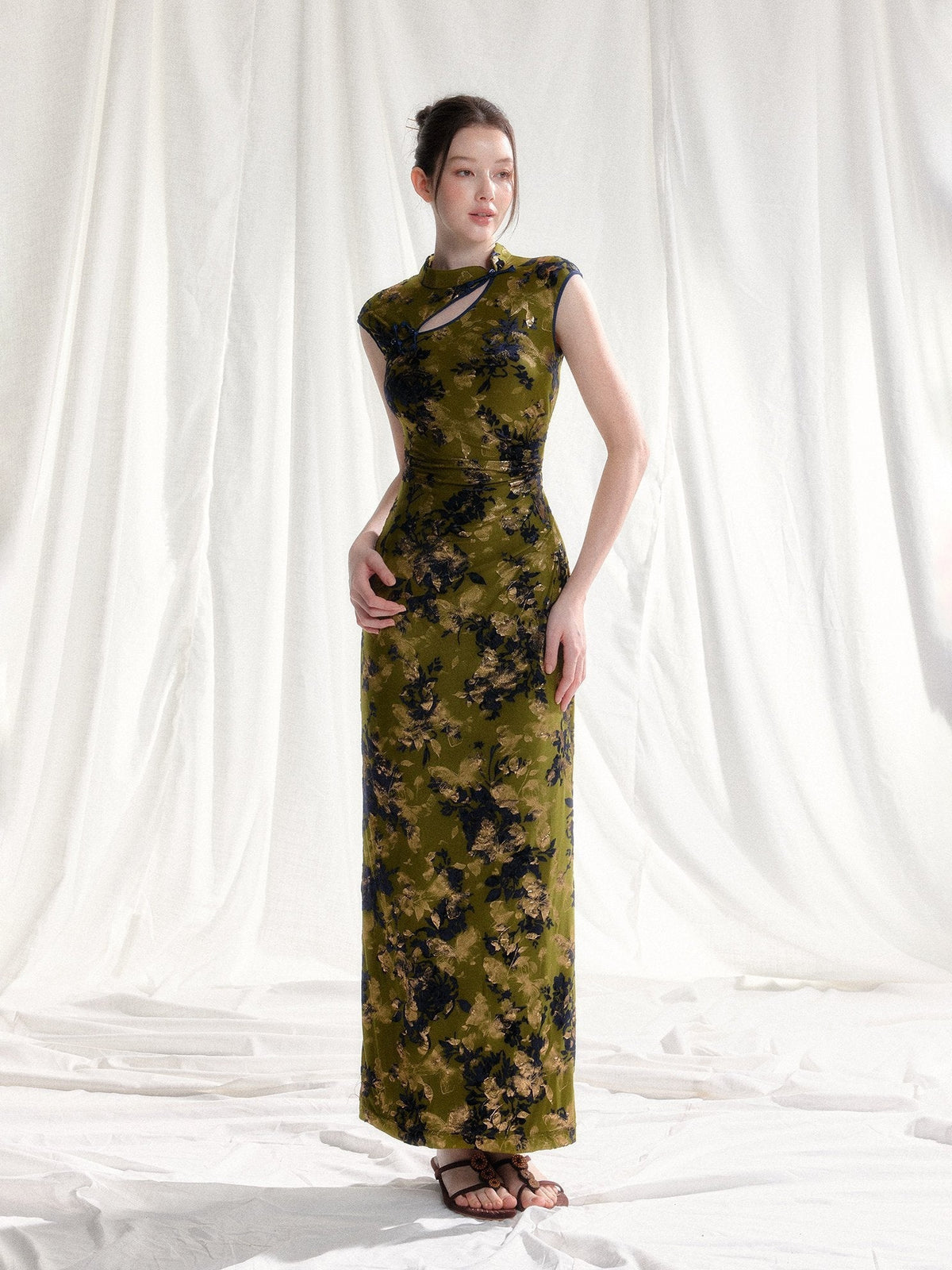 Tut_tuto_Five_Color_Jacquard_Floral_Vintage_Women's_Stretch_Velvet_Cheongsam_Dresses_1044631466464_MISSTT
