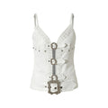 NO_ROMANCE_Slim_Fit_Punk_V-neck_Layering_Women_White_Dark_Red_Tank_Tops_MISSTT