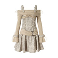 NO_ROMANCE_Soft_Knit_Longsleeve_Punk_A_Line_Slim_Women_Khaki_Slip_Midi_Dresses_MISSTT