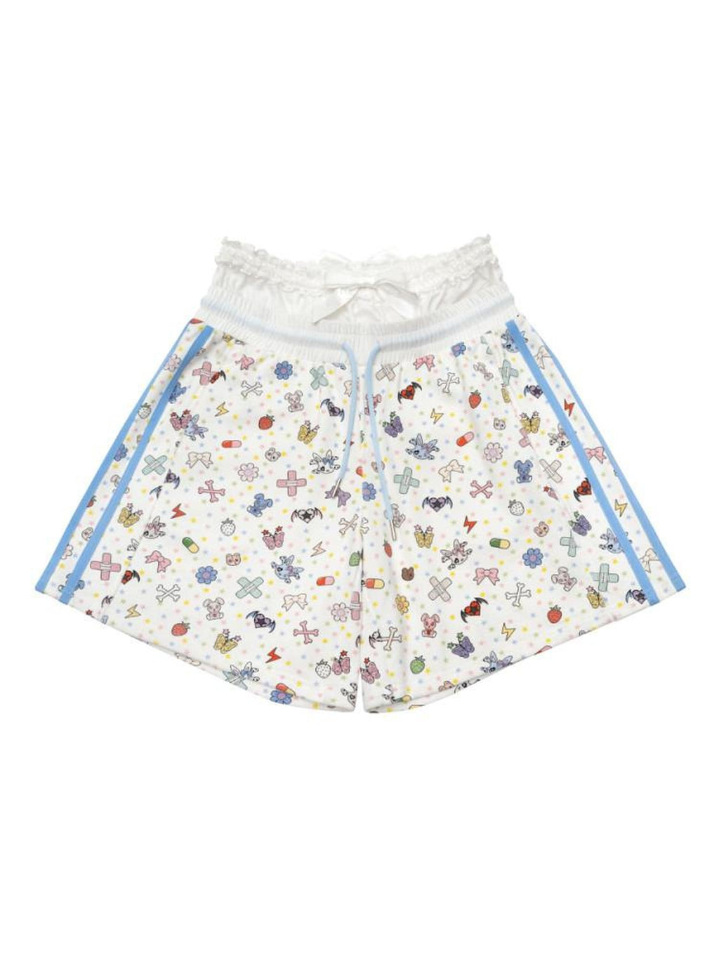 CFIERCE 100% Cotton Street Relaxed Wide Leg Drawstring Natural Waist Pocket Youth White