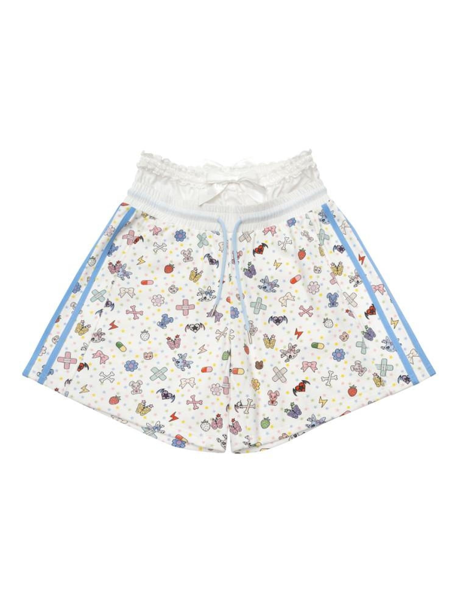 CFIERCE 100% Cotton Street Relaxed Wide Leg Drawstring Natural Waist Pocket Youth White