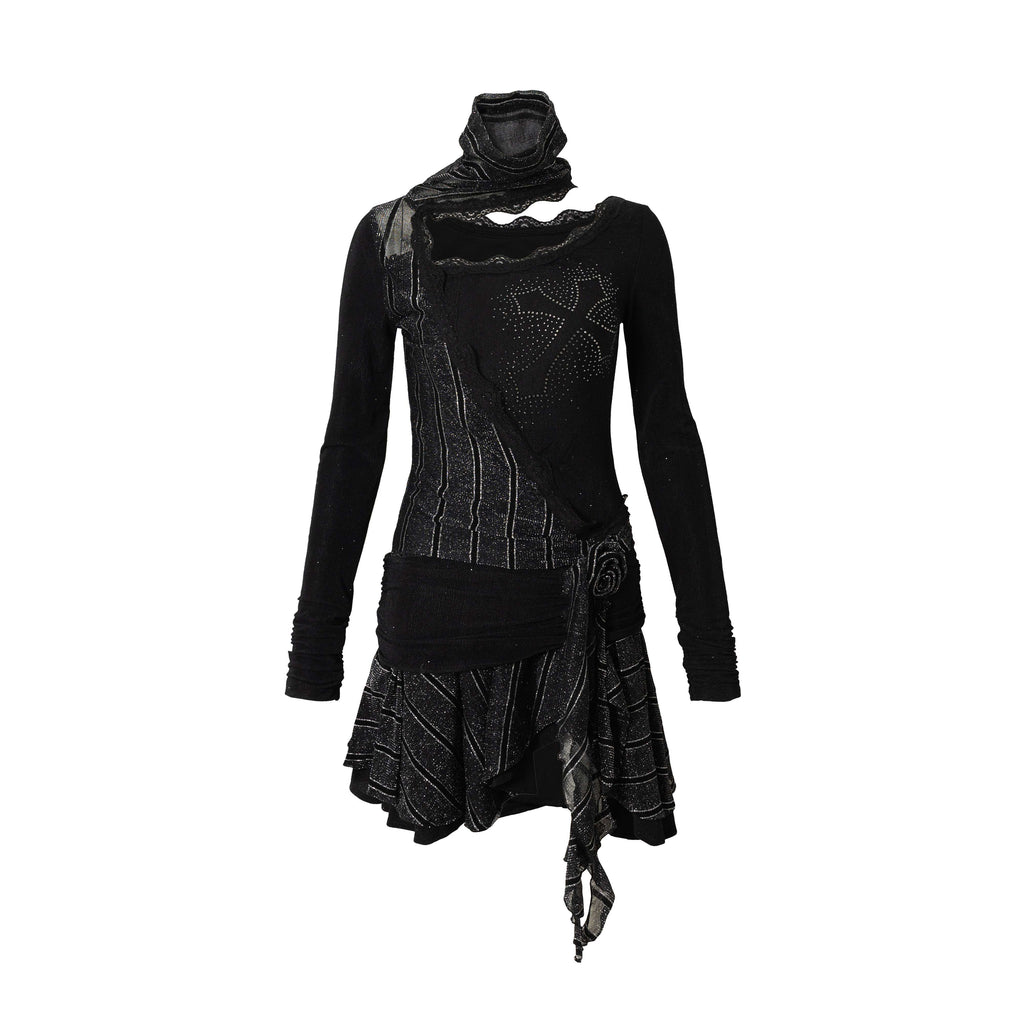 NO_ROMANCE_Rhinestone_Vintage_Asymmetrical_A_Line_Fitted_Party_Casual_Midi_Dresses_MISSTT