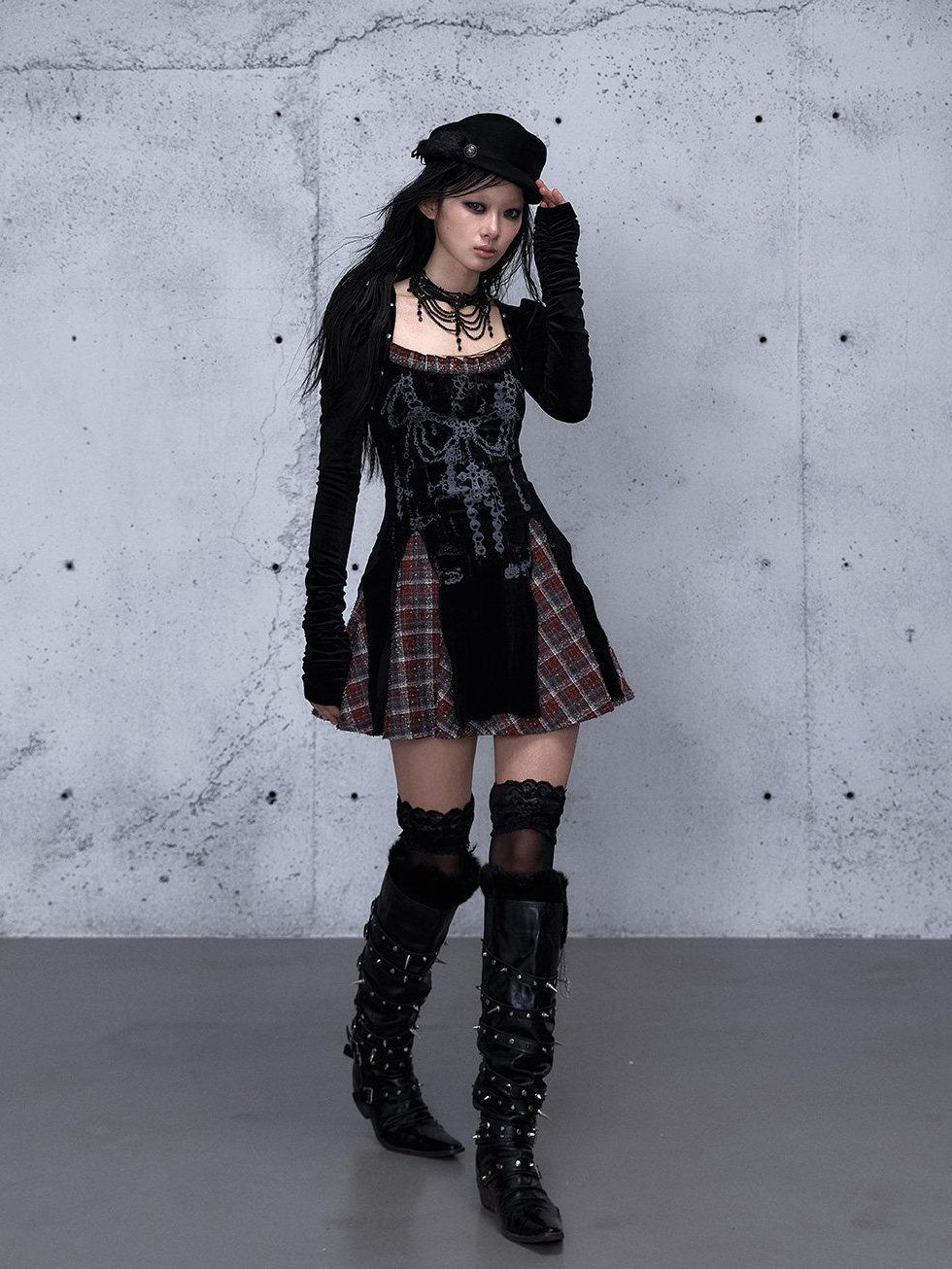 NO ROMANCE Vintage Puff Sleeve Square Neck Slim A Line Citywalk Party Casual Mini Dresses