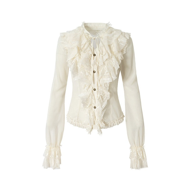 NO_ROMANCE_Slimming_Vintage_Slim_Fit_Ruffle_Stand_Collar_Chiffon_Long_Sleeve_Women_Blouses_MISSTT