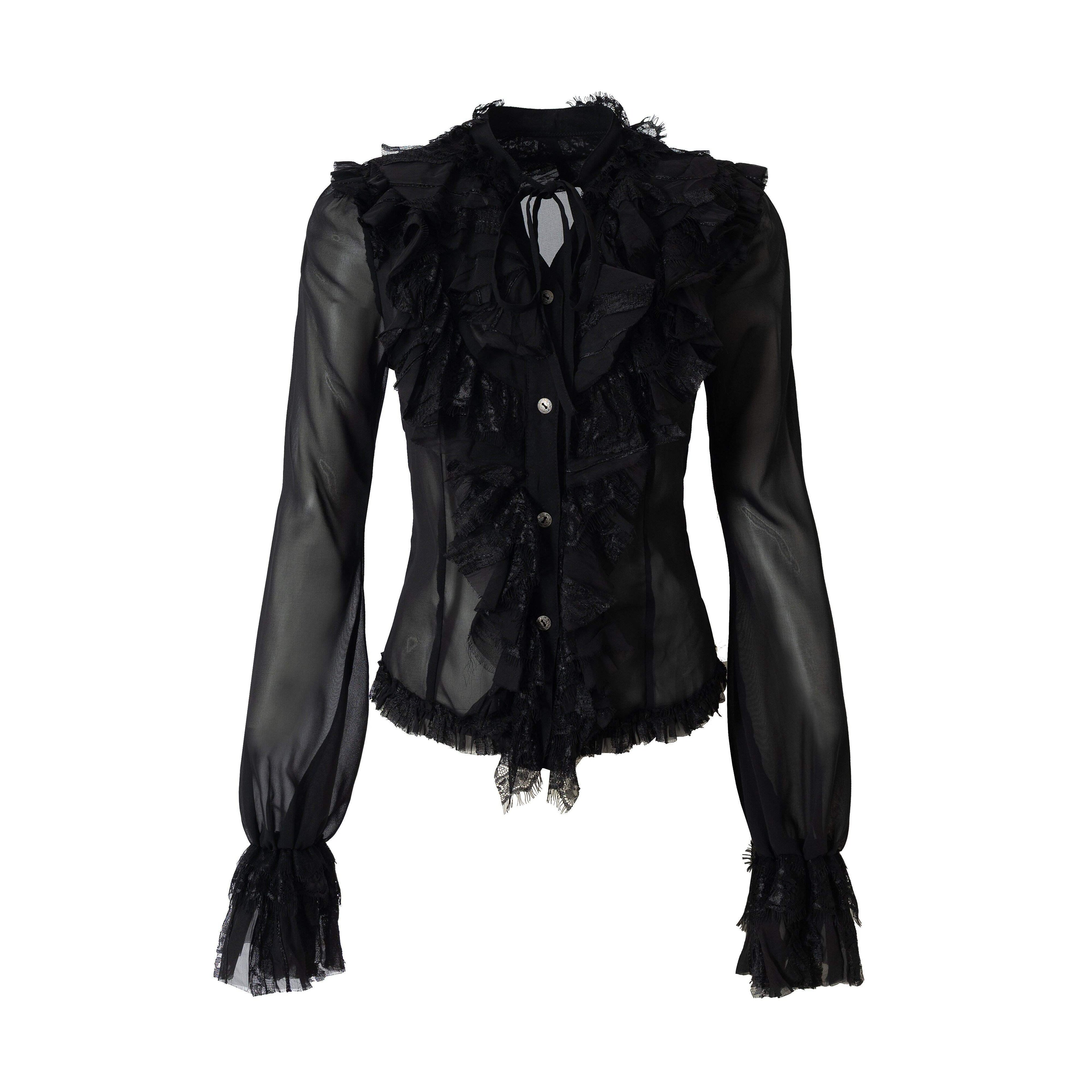 NO_ROMANCE_Slimming_Vintage_Slim_Fit_Ruffle_Stand_Collar_Chiffon_Long_Sleeve_Women_Blouses_MISSTT