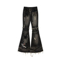 NO_ROMANCE_Vintage_Washed_Black_Star_Print_High_Waist_Slim_Fit_Women_Jeans_Flare_Jeans_MISSTT