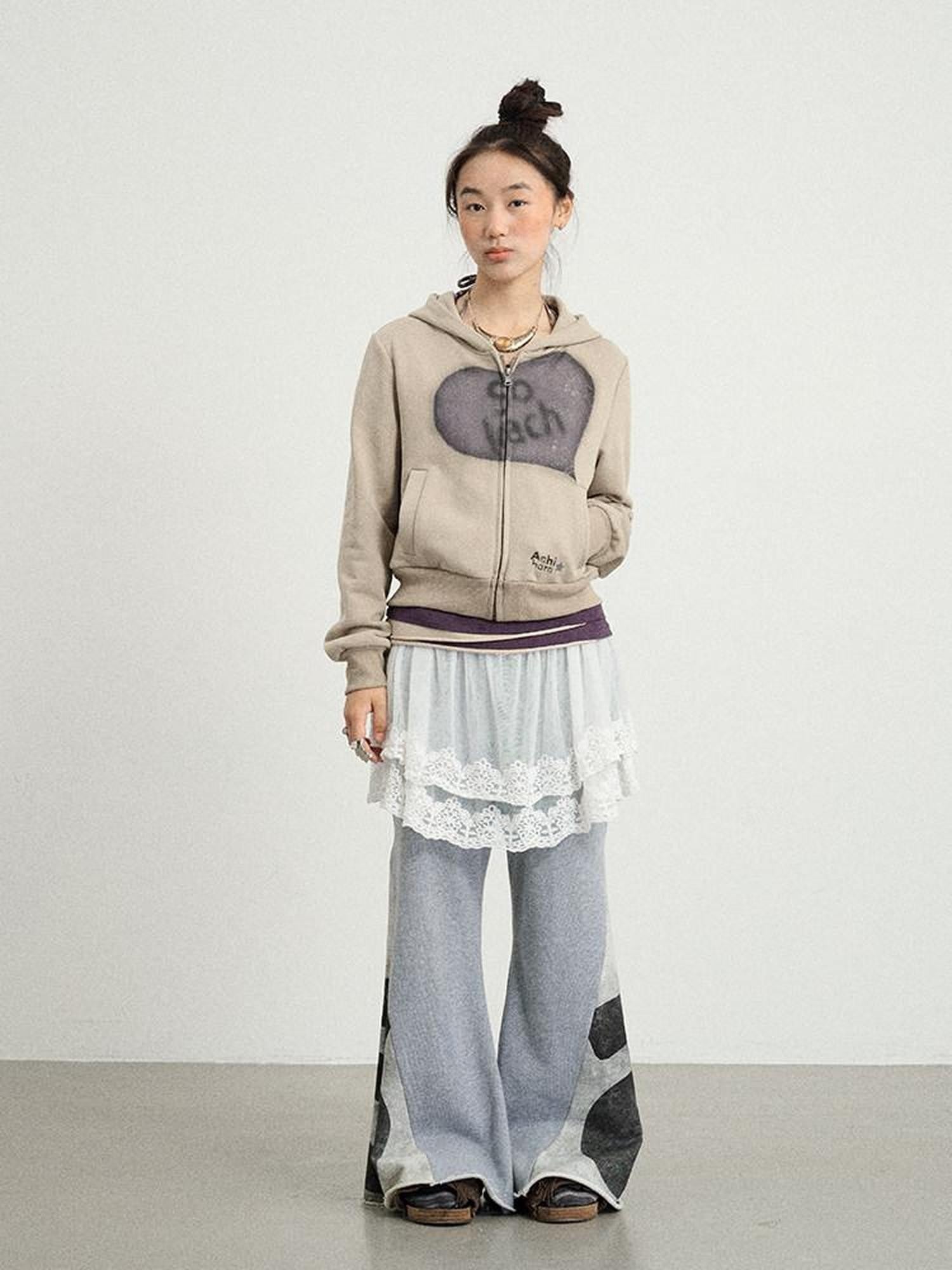 Achihara Weekend Lettering Cropped Hooded Straight Fit Women'S Cotton Hoodies