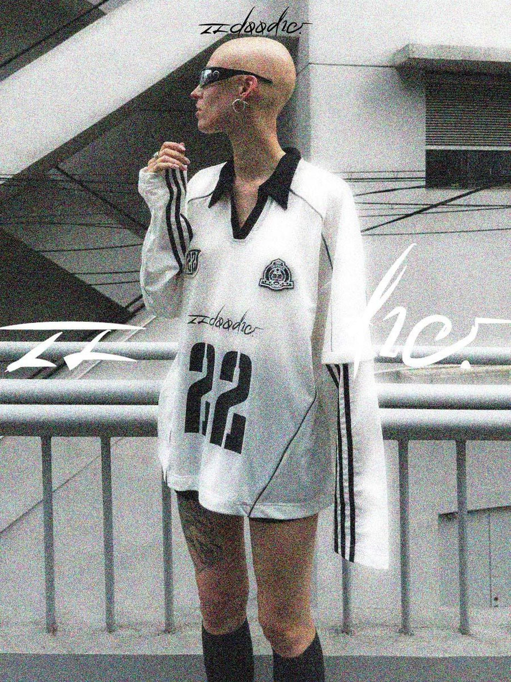 22 doodle Detachable Mesh Quick Dry Text Print Women's Long Sleeve T-shirts