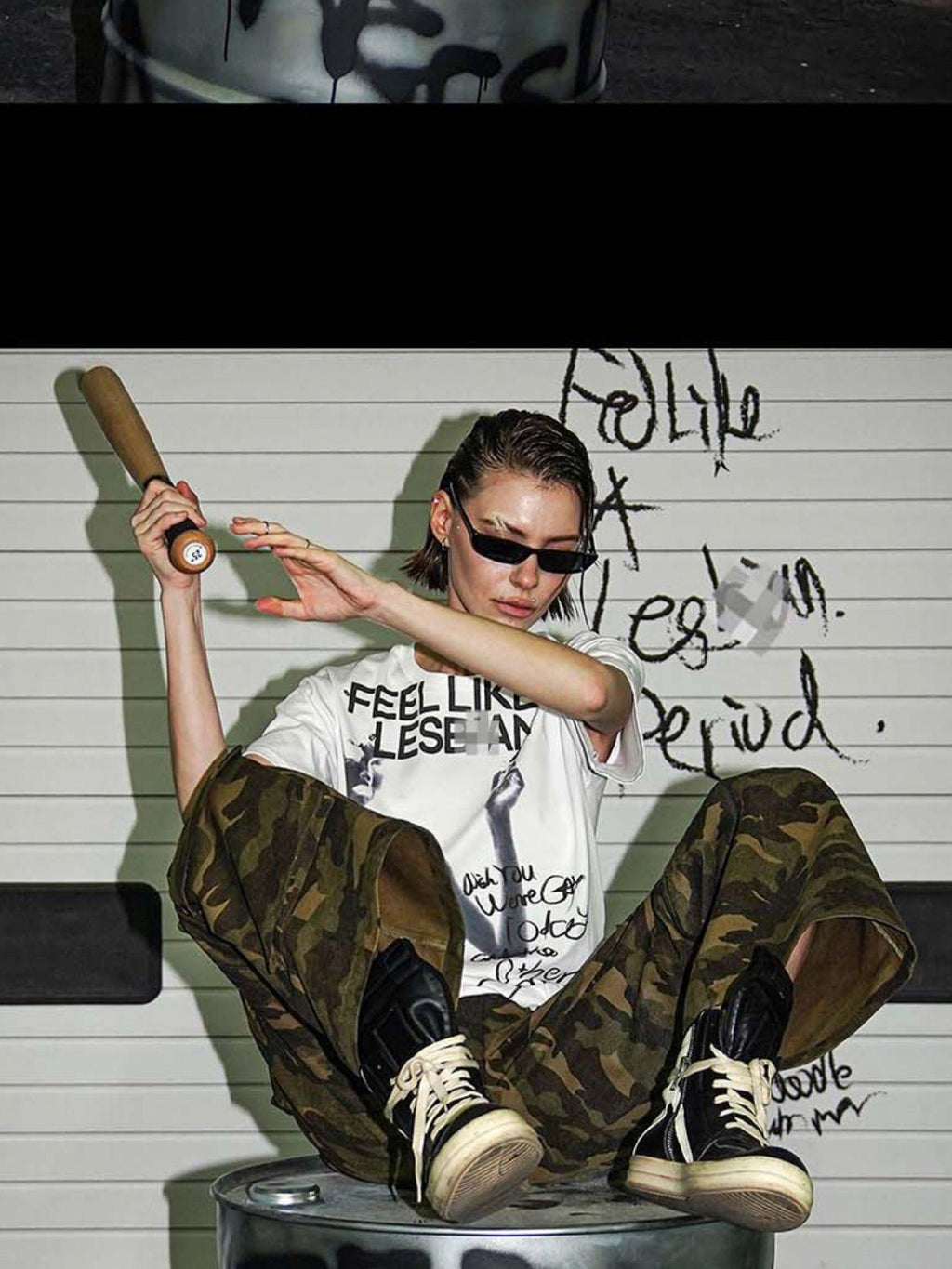 22 doodle Streetwear Letter Print Women's Oversized T-shirts