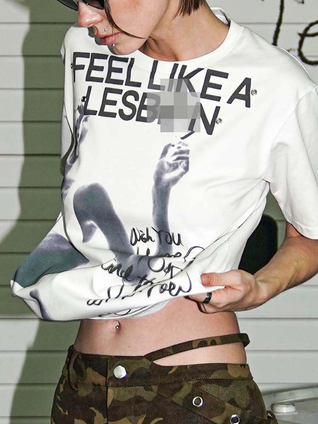 22 doodle Streetwear Letter Print Women's Oversized T-shirts