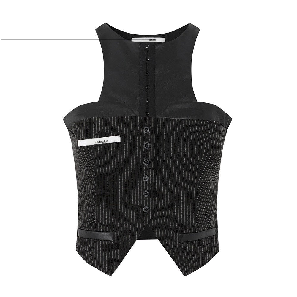22_doodle_Striped_Deconstructed_Single_Breasted_Blazer_Collar_Women's_Tank_Tops_771719608322_MISSTT