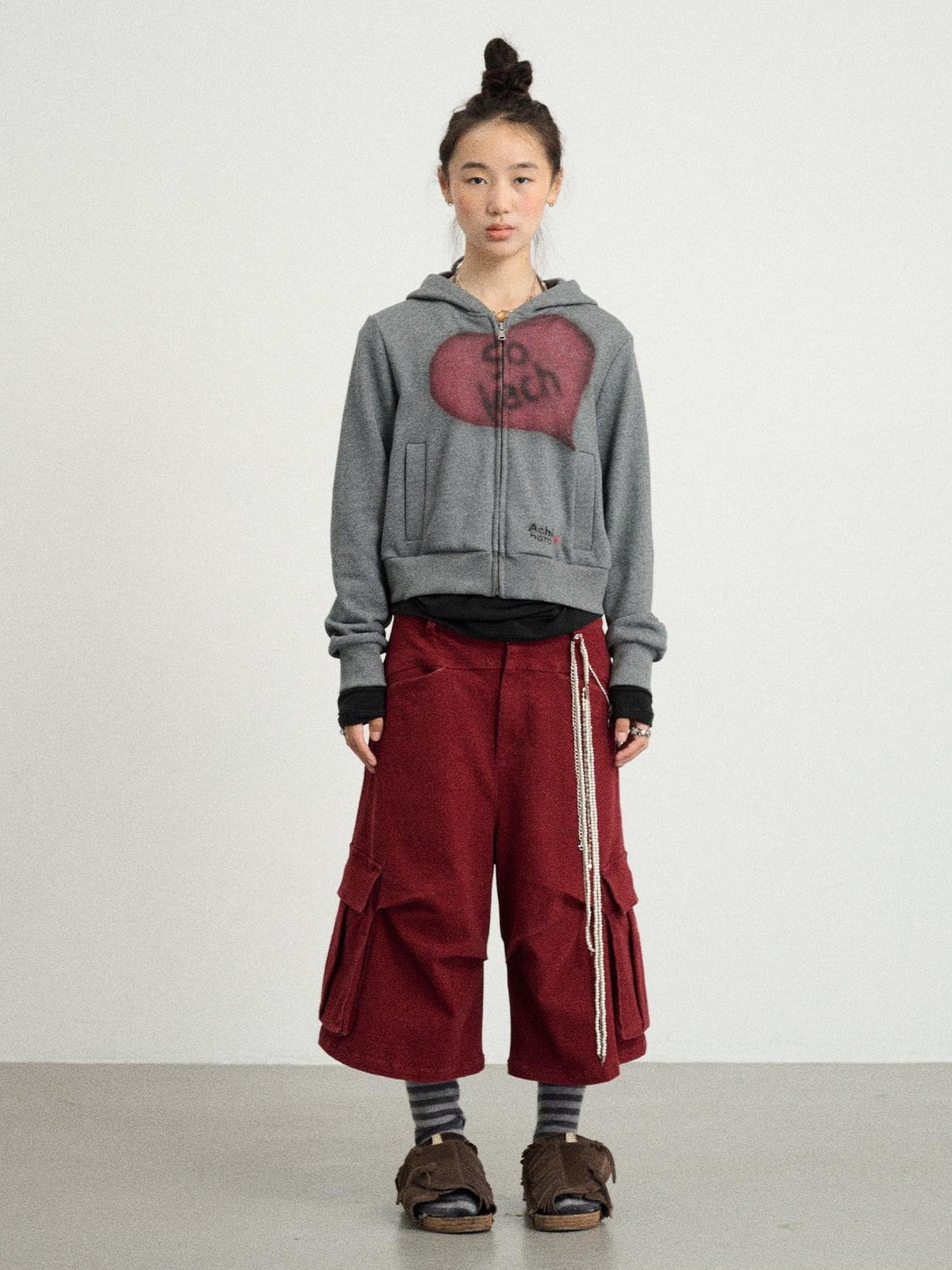 Achihara Weekend Lettering Cropped Hooded Straight Fit Women'S Cotton Hoodies