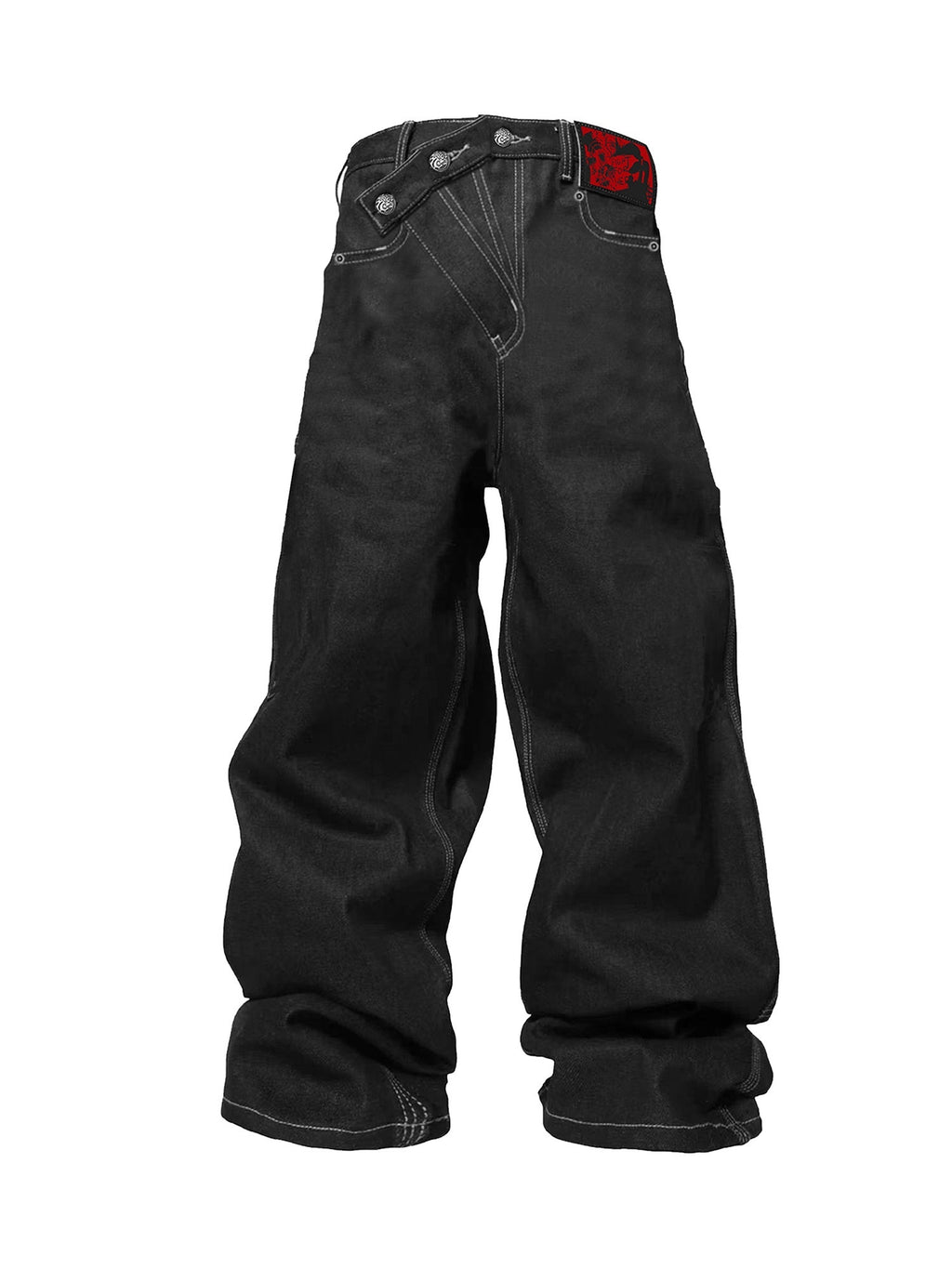 PAIKI_High_Stretch_Washed_Denim_Low_Rise_Studded_Loose_Flare_Casual_Wide-Leg_Jeans_MISSTT