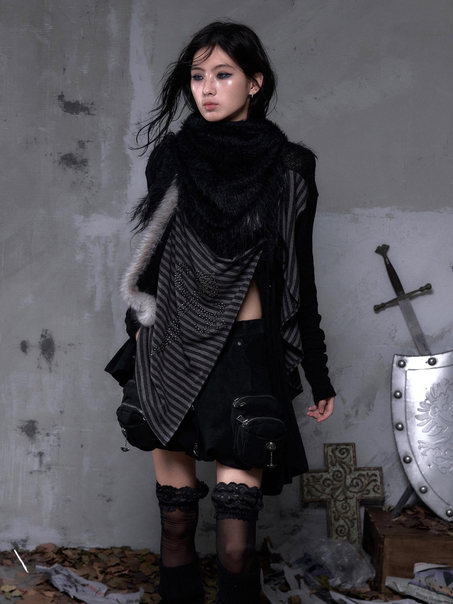 NO ROMANCE Cozy Rectangular Neck Warmer For Women Solid Black White Scarves & Shawls