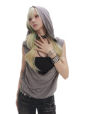 Frustration_Garden_Button_Studded_High_Stretch_Sleek_Pullover_Slim_Fit_Women_Black_Grey_Tank_Tops_MISSTT