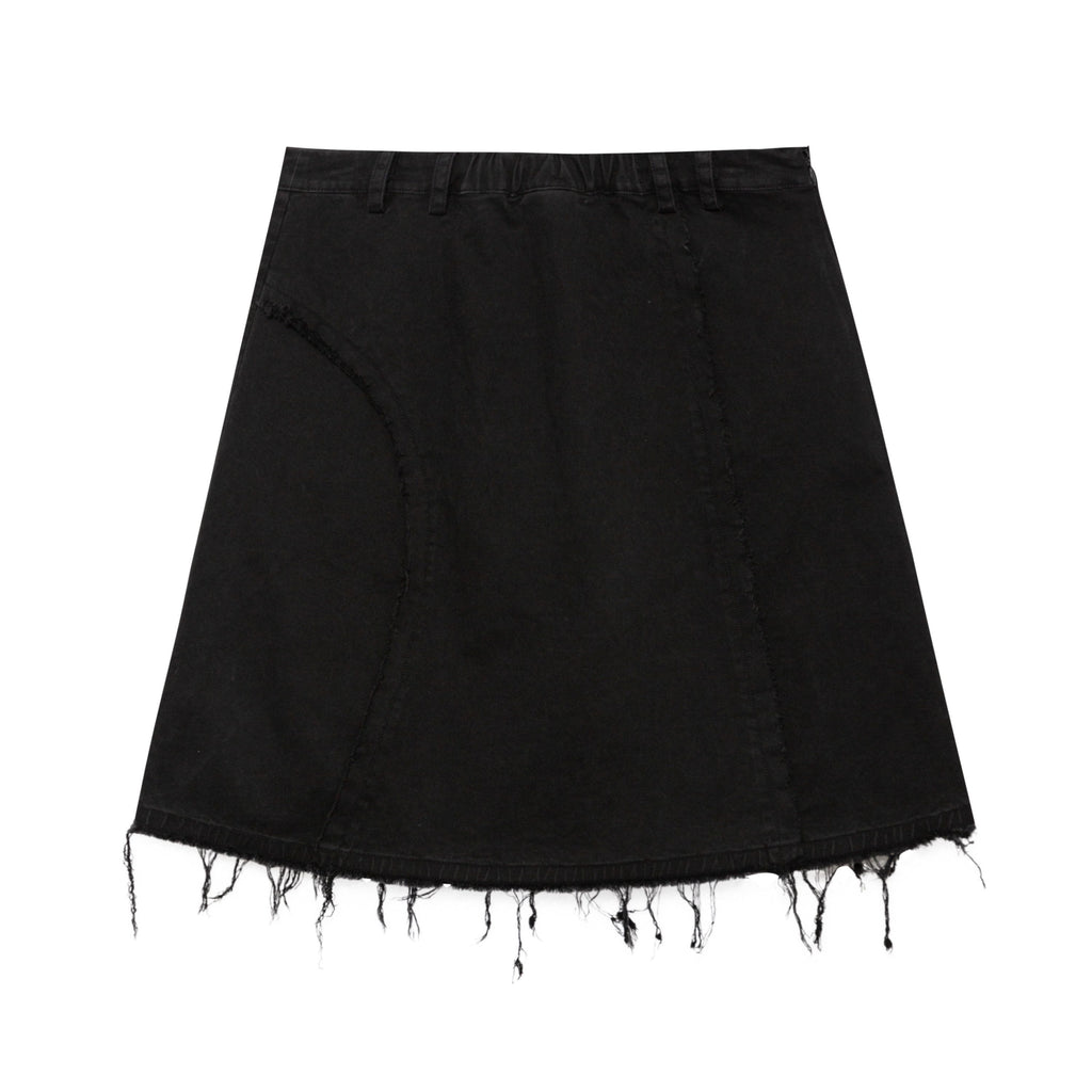 Achihara_Coffee_Brown_Pleated_A_Line_Low_Waist_Women'S_Cotton_Blend_Midi_Skirts_MISSTT