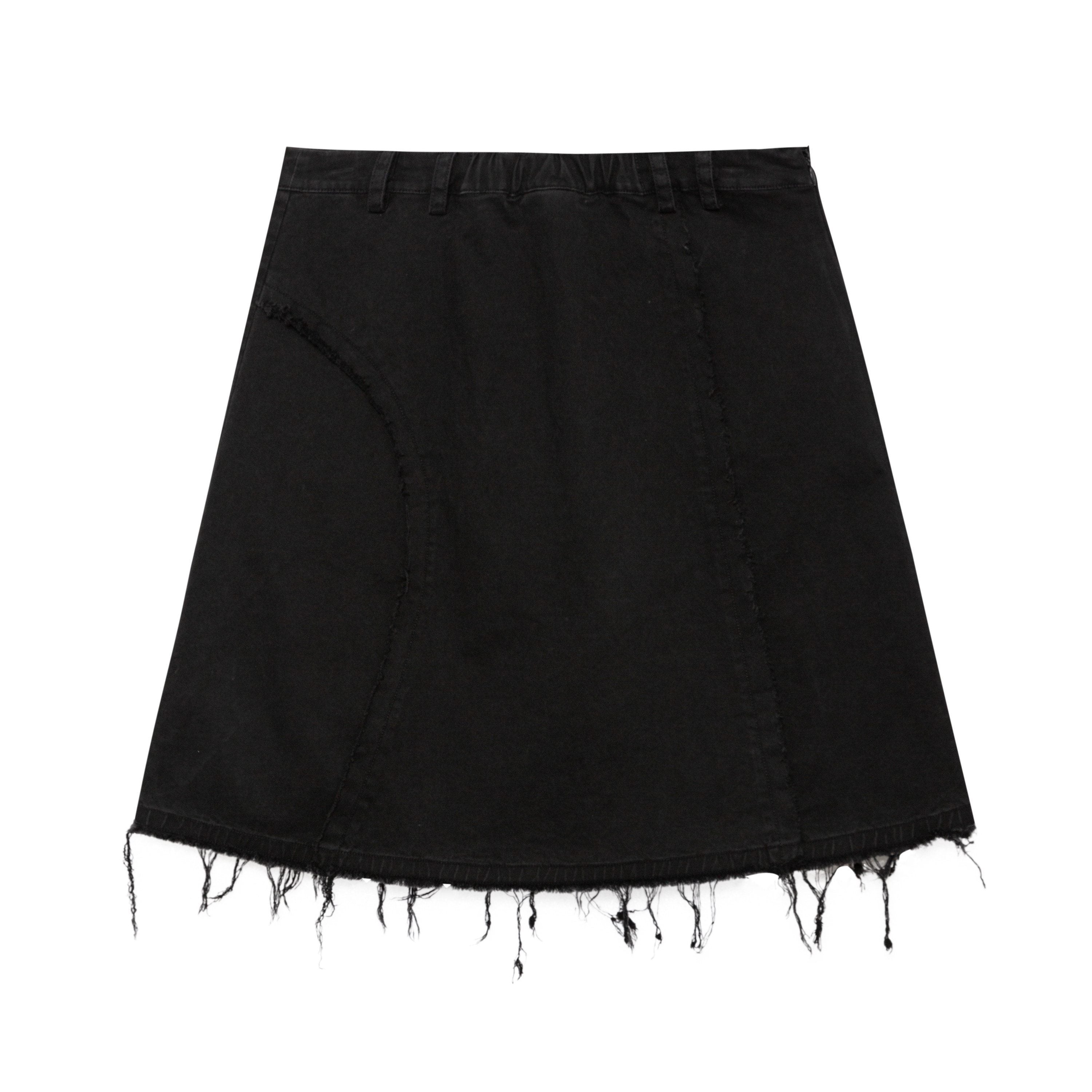 Achihara_Coffee_Brown_Pleated_A_Line_Low_Waist_Women'S_Cotton_Blend_Midi_Skirts_MISSTT