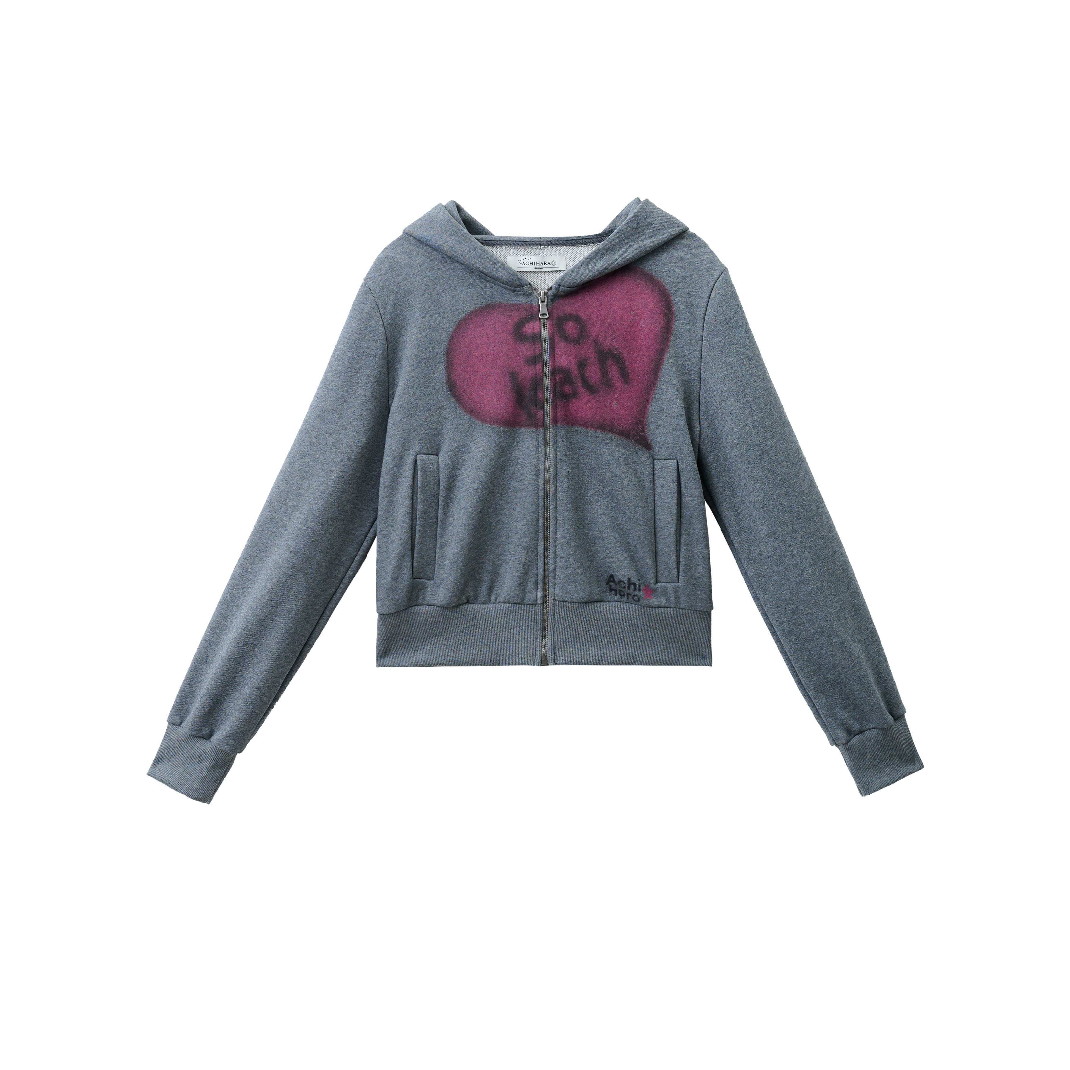 Achihara_Weekend_Lettering_Cropped_Hooded_Straight_Fit_Women'S_Cotton_Hoodies_MISSTT