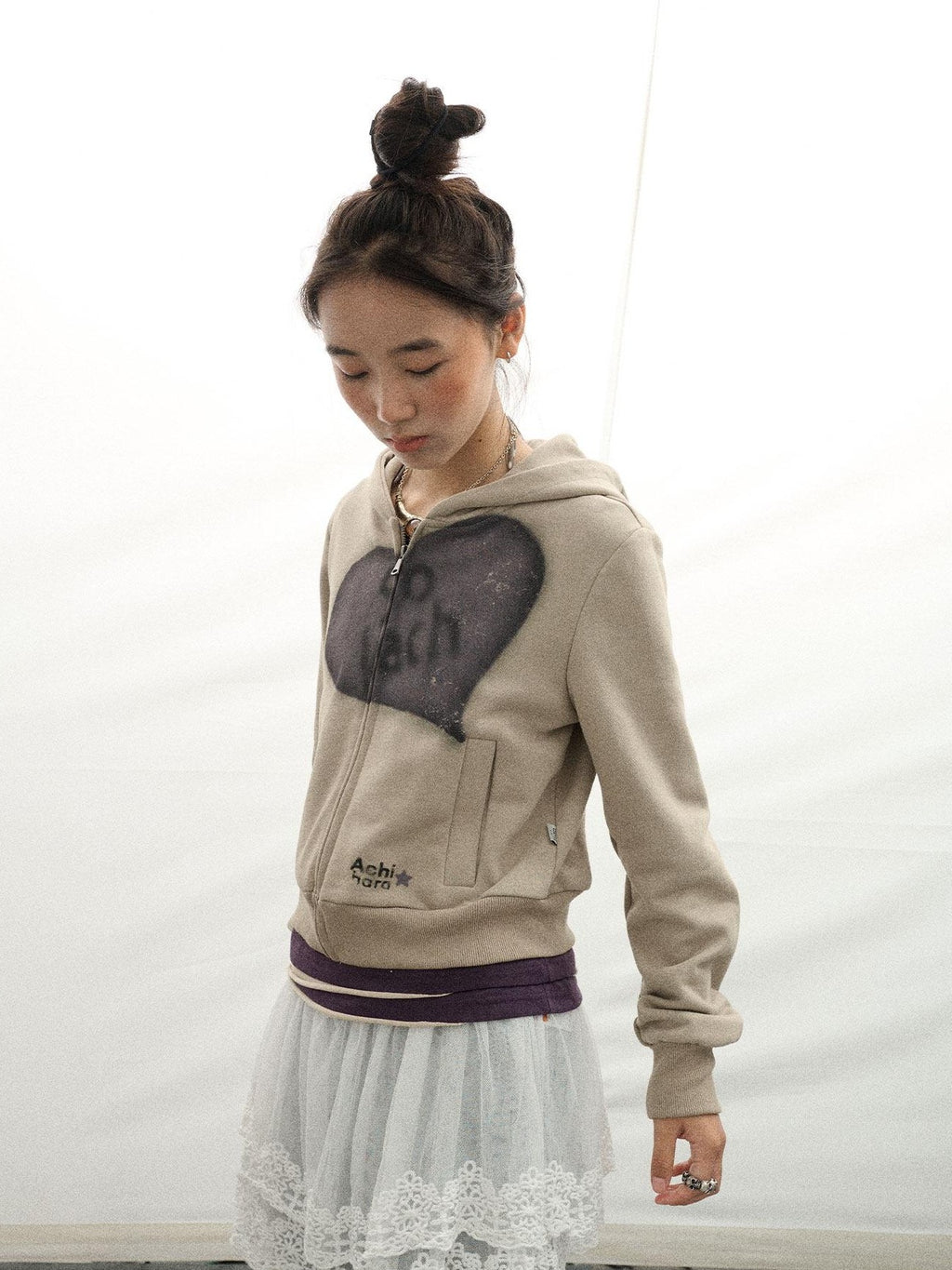 Achihara Weekend Lettering Cropped Hooded Straight Fit Women'S Cotton Hoodies