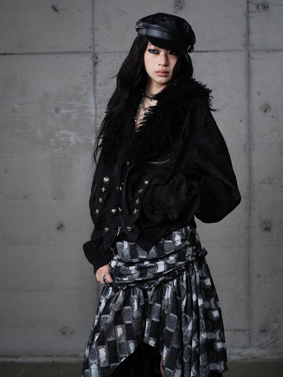 NO ROMANCE Palace Inspired Loose Fit Faux Two Piece Lapel Zipper Women Casual Jackets