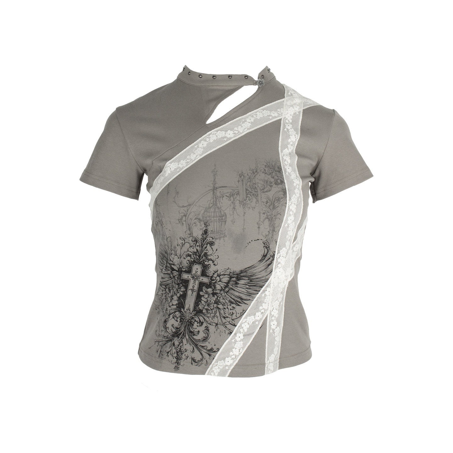4RE1GN_Cross_Wing_Print_Bandage_Tie_Qipao_Collar_Women's_Cotton_Short_Sleeve_T-shirts_923849313968_MISSTT