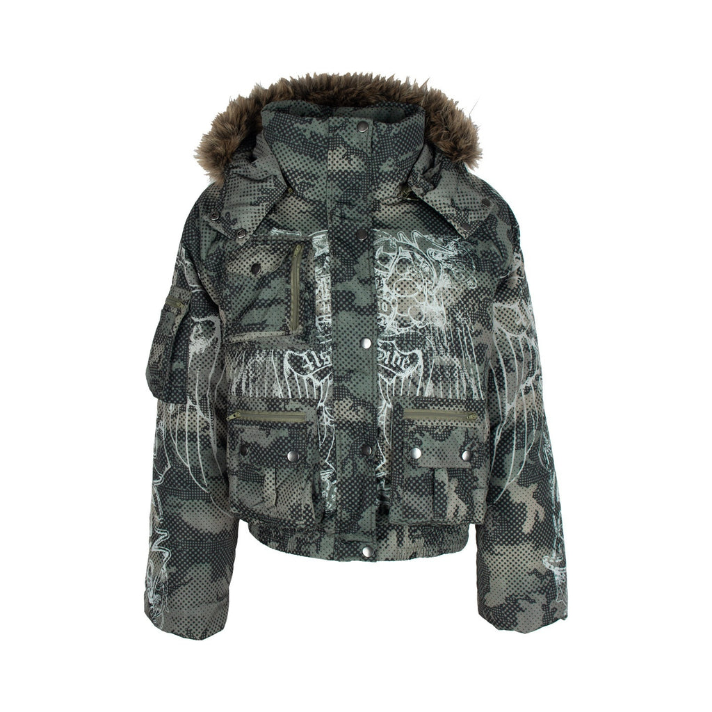 4RE1GN_Retro_Star_Camo_Print_Detachable_Fur_Hood_Women's_90_White_Duck_Down_Down_Jackets_987624528679_MISSTT