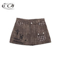 4RE1GN_Skull_Print_Plaid_Patchwork_A_Line_Women's_Cotton_Blend_Skorts_720612776575_MISSTT