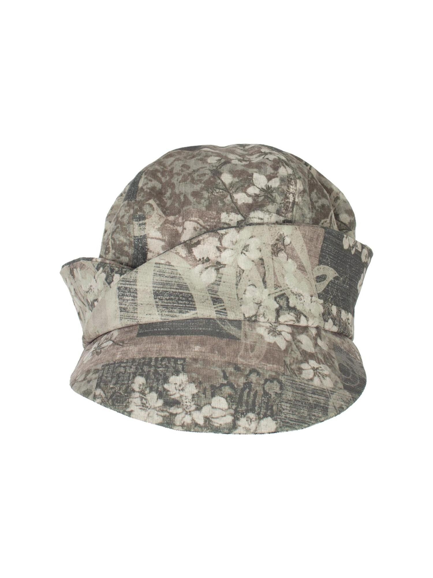 4RE1GN Vintage Floral Antique Motif Old Style Pattern Women's Short Brim Hats