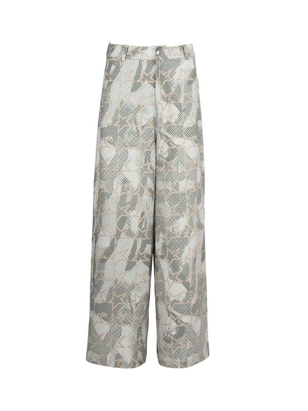4RE1GN Vintage Messy Graffiti Star Print Women's Loose Straight-leg Pants