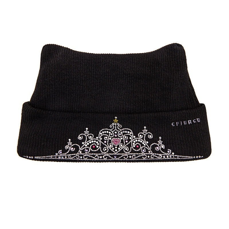 CFIERCE_Embroidered_Casual_Unisex_Youth_Polyester_One_Size_Black_Grey_Knit_Beanie_MISSTT
