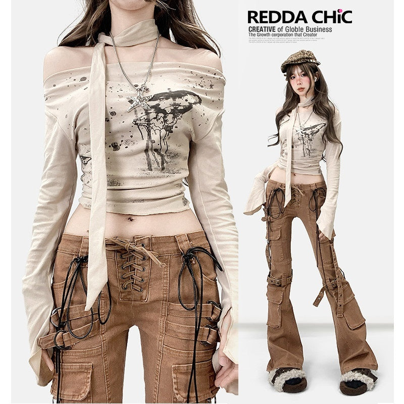 ReddaChic_Moisture_Wicking_Apricot_Printed_Slim_Crop_Office_Casual_Women_Tank_Tops_MISSTT