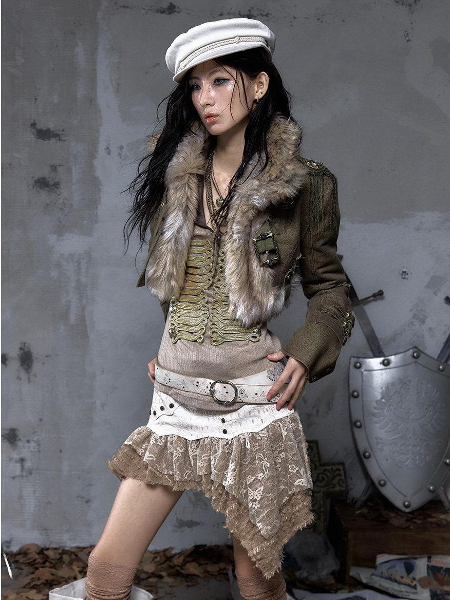 NO ROMANCE Pastel Yellow Faux Two Piece Slim Mid Rise City Walk Casual Women Mini Skirts