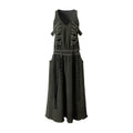 NO_ROMANCE_Washed_Grunge_Green_Pocketed_Punk_A_Line_Loose_V-neck_Women_Casual_Midi_Dresses_MISSTT