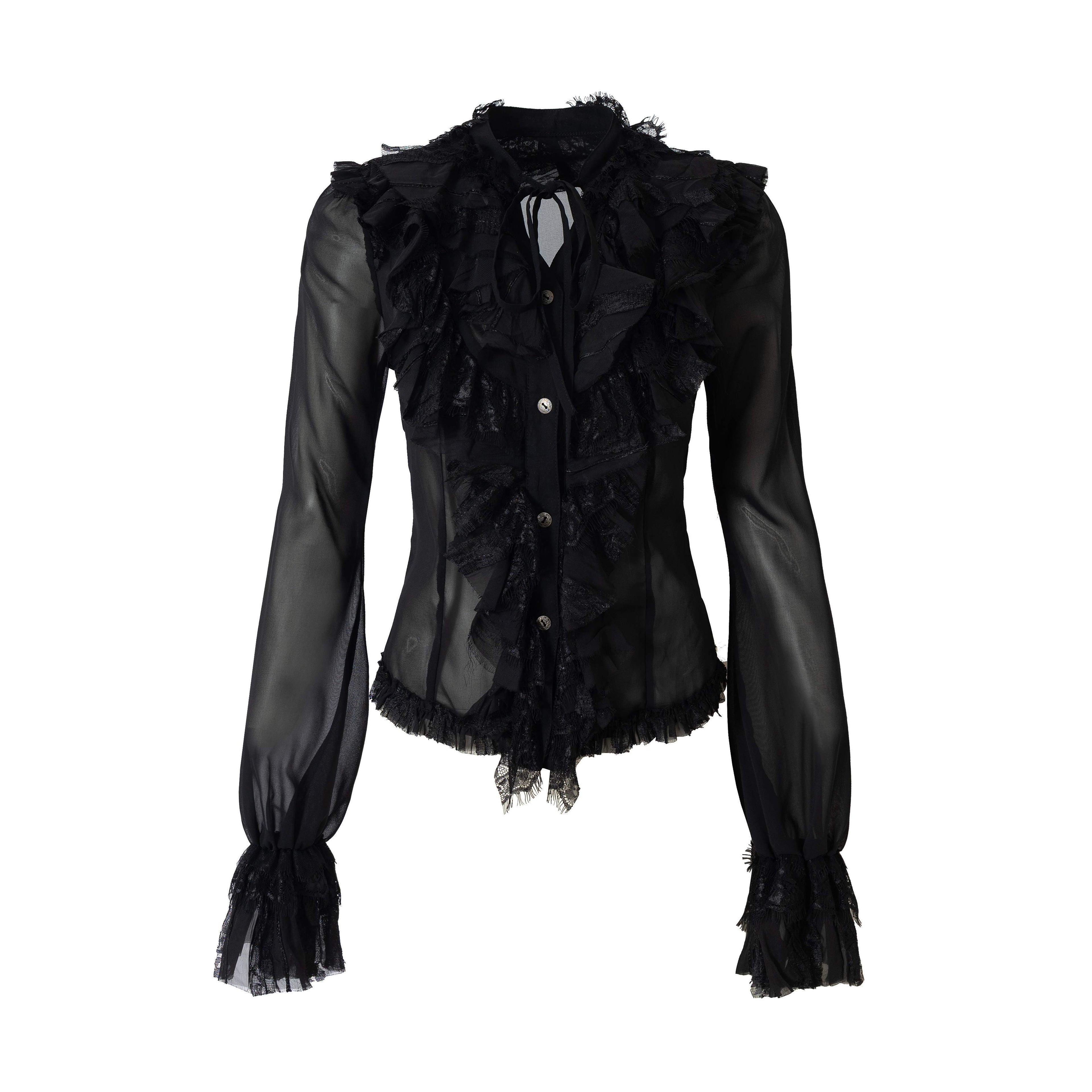 NO_ROMANCE_Slimming_Vintage_Slim_Fit_Ruffle_Stand_Collar_Chiffon_Long_Sleeve_Women_Blouses_MISSTT