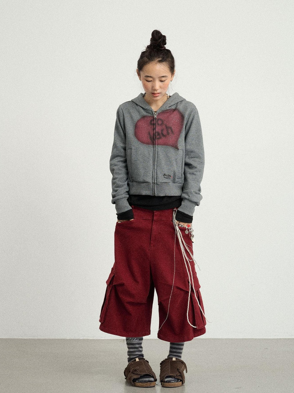 Achihara Weekend Lettering Cropped Hooded Straight Fit Women'S Cotton Hoodies