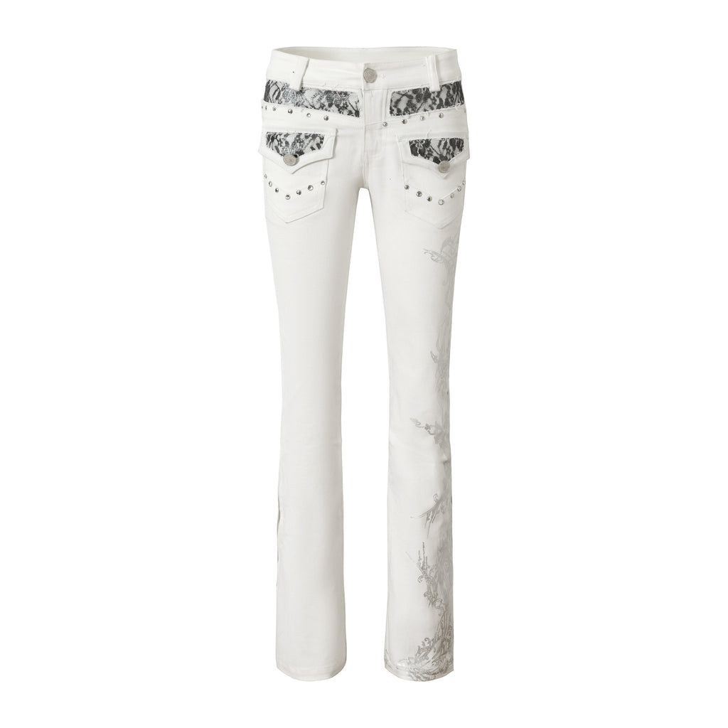 NO_ROMANCE_Rhinestone_Low_Rise_Slim_Fit_Modern_Patchwork_Floral_Mid_Stretch_Flare_Jeans_MISSTT