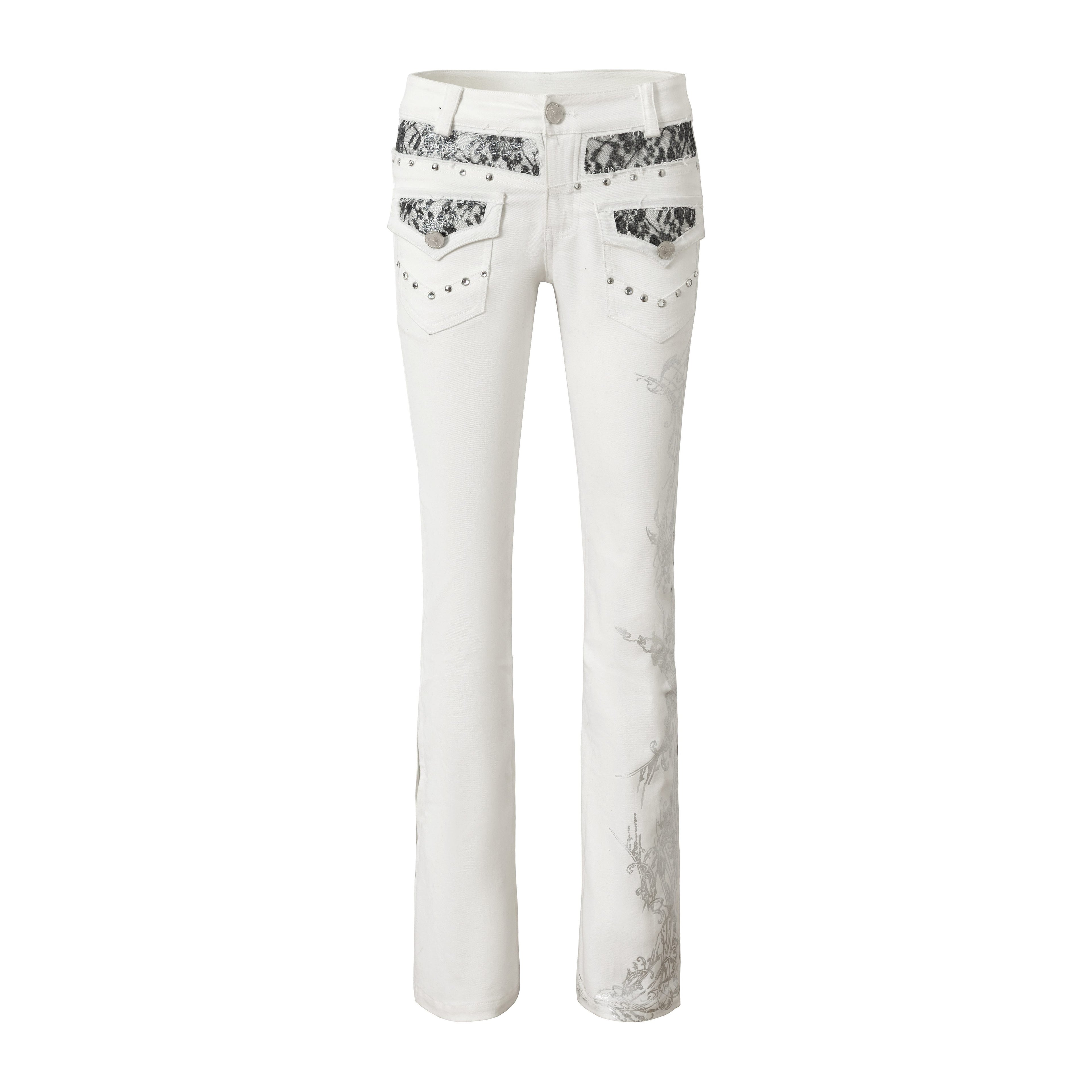 NO_ROMANCE_Rhinestone_Low_Rise_Slim_Fit_Modern_Patchwork_Floral_Mid_Stretch_Flare_Jeans_MISSTT